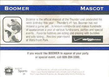 2002 MultiAd Trenton Thunder #29 Boomer Back