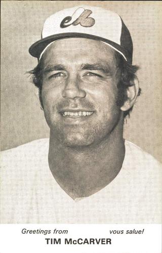 1972 Montreal Expos Postcards #NNO Tim McCarver Front