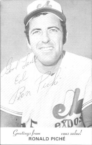1970 Montreal Expos Postcards #NNO Ron Piche Front