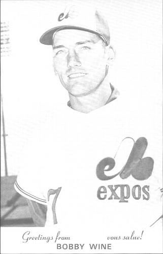 1970 Montreal Expos Postcards #NNO Bobby Wine Front