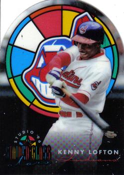 1996 Studio - Stained Glass Stars #12 Kenny Lofton Front