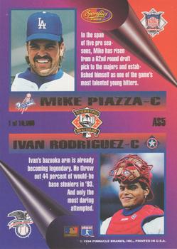 1994 Sportflics 2000 - Fanfest All-Stars #AS5 Mike Piazza / Ivan Rodriguez Back