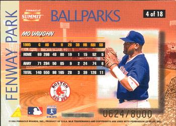 1996 Summit - Ballparks #4 Mo Vaughn Back