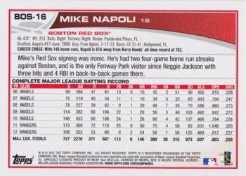 2013 Topps Boston Red Sox #BOS16 Mike Napoli Back