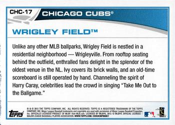 2013 Topps Chicago Cubs #CHC-17 Wrigley Field Back