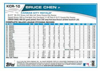 2013 Topps Kansas City Royals #KCR10 Bruce Chen Back