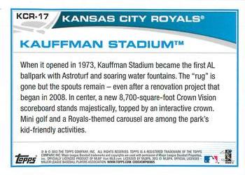 2013 Topps Kansas City Royals #KCR17 Kauffman Stadium Back
