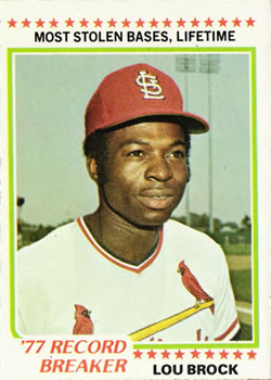 1978 Topps #1 Lou Brock Front