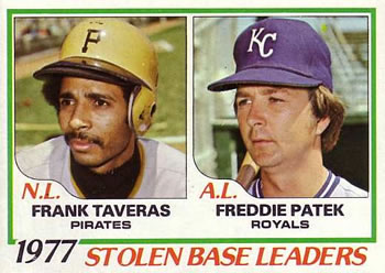 1978 Topps #204 1977 Stolen Base Leaders (Frank Taveras / Freddie Patek) Front