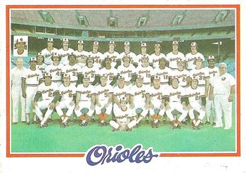 1978 Topps #96 Baltimore Orioles Front