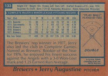 1978 Topps #133 Jerry Augustine Back