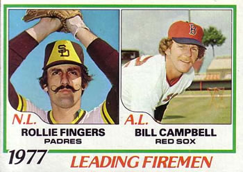 1978 Topps #208 1977 Leading Firemen (Rollie Fingers / Bill Campbell) Front