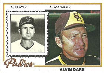1978 Topps #467 Alvin Dark Front