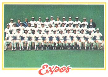 1978 Topps #244 Montreal Expos Front