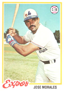 1978 Topps #374 Jose Morales Front