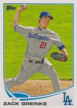 2013 Topps Los Angeles Dodgers #LAD9 Zack Greinke Front