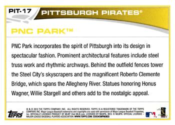 2013 Topps Pittsburgh Pirates #PIT17 PNC Park Back