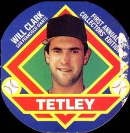 1988 Tetley Tea Discs #10 Will Clark Front