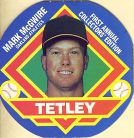 1988 Tetley Tea Discs #4 Mark McGwire Front