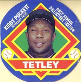 1988 Tetley Tea Discs #6 Kirby Puckett Front