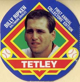 1988 Tetley Tea Discs #7 Billy Ripken Front