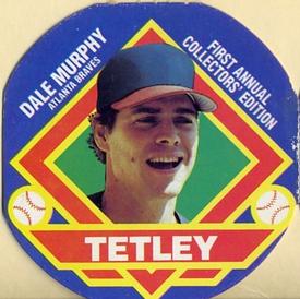 1988 Tetley Tea Discs #14 Dale Murphy Front