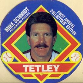 1988 Tetley Tea Discs #16 Mike Schmidt Front