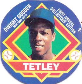 1988 Tetley Tea Discs #19 Dwight Gooden Front