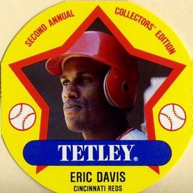 1989 Tetley Tea Discs #11 Eric Davis Front