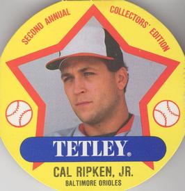 1989 Tetley Tea Discs #16 Cal Ripken, Jr. Front