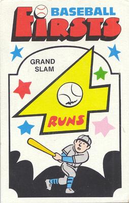 1976 Fleer Official Major League Patches - Baseball Firsts #14 Grand Slam Front