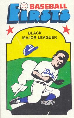 1976 Fleer Official Major League Patches - Baseball Firsts #27 Black Major Leaguer Front