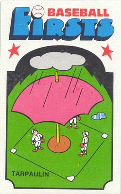 1976 Fleer Official Major League Patches - Baseball Firsts #30 Tarpaulin Front