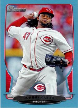 2013 Bowman - Blue #10 Johnny Cueto Front