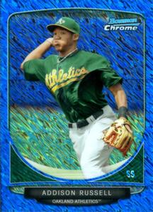 2013 Bowman - Chrome Cream of the Crop Mini Blue Refractors #CC-OA1 Addison Russell Front
