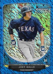 2013 Bowman - Chrome Cream of the Crop Mini Blue Refractors #CC-TR4 Joey Gallo Front