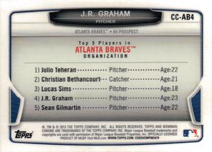 2013 Bowman - Chrome Cream of the Crop Mini Refractors #CC-AB4 J.R. Graham Back