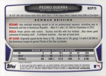 2013 Bowman - Chrome Prospects #BCP73 Pedro Guerra Back