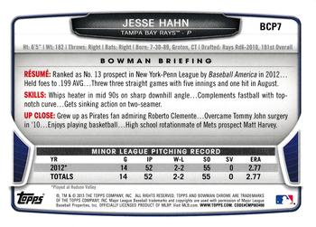 2013 Bowman - Chrome Prospects #BCP7 Jesse Hahn Back