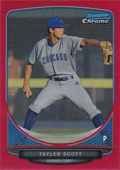 2013 Bowman - Chrome Prospects Red Refractors #BCP8 Tayler Scott Front
