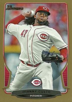 2013 Bowman - Gold #10 Johnny Cueto Front