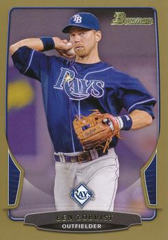 2013 Bowman - Gold #159 Ben Zobrist Front