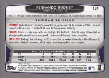 2013 Bowman - Gold #164 Fernando Rodney Back