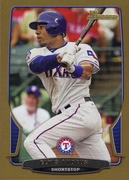 2013 Bowman - Gold #80 Elvis Andrus Front