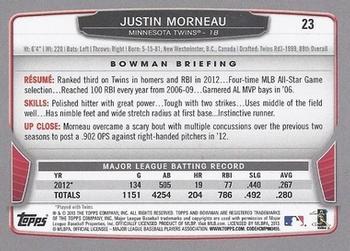 2013 Bowman - Hometown #23 Justin Morneau Back