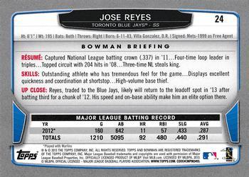 2013 Bowman - Hometown #24 Jose Reyes Back