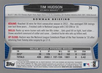 2013 Bowman - Hometown #76 Tim Hudson Back