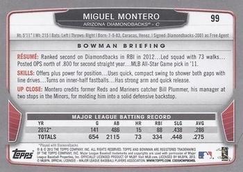 2013 Bowman - Hometown #99 Miguel Montero Back