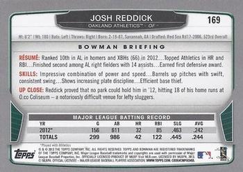2013 Bowman - Hometown #169 Josh Reddick Back