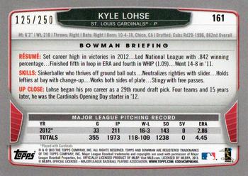 2013 Bowman - Orange #161 Kyle Lohse Back